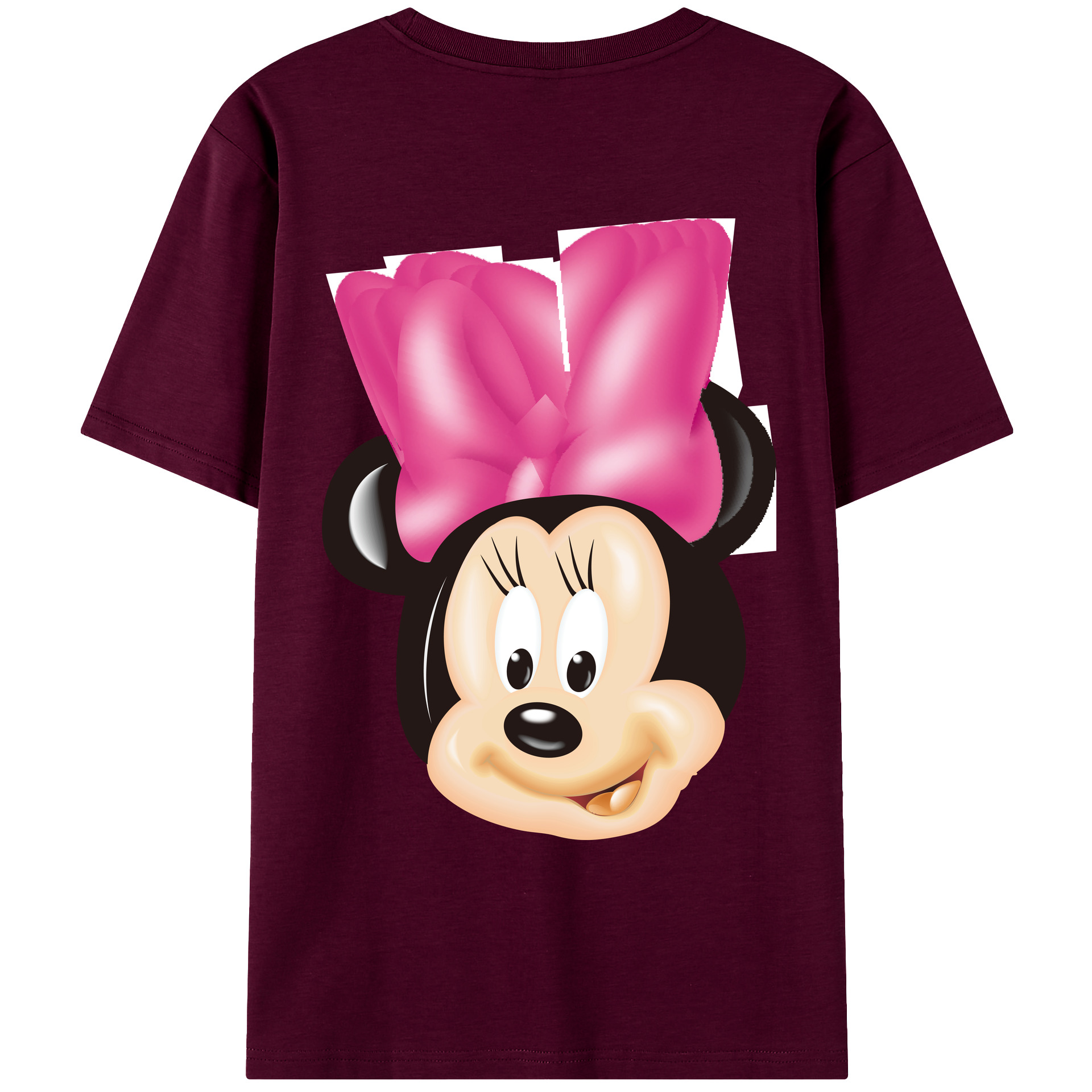 （画像用） ミッキーマウス Mickey Mouse レディース半袖Tシャツ(バックプリント)